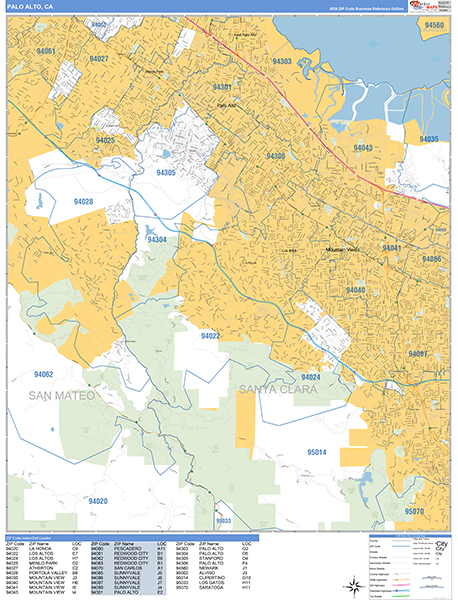 Palo Alto Map Basic Style